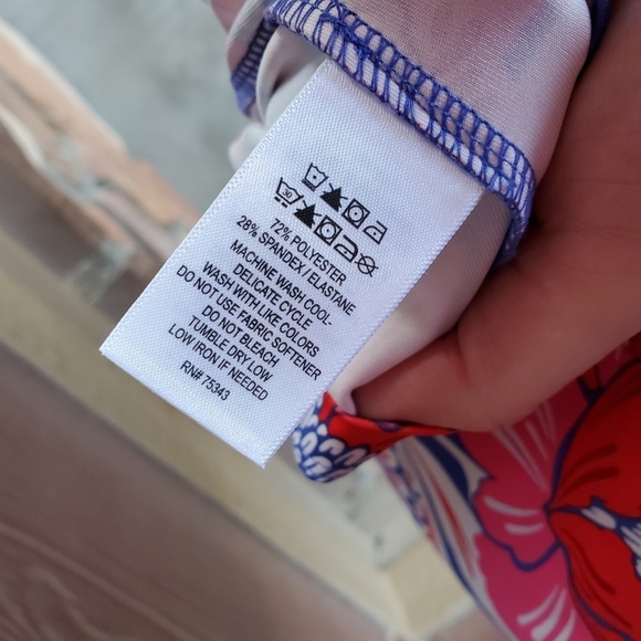 Sigrid Olsen Golf & Tennis Blue Pink White Floral Dress Women's Size Large NWOT - Picture 2 of 13